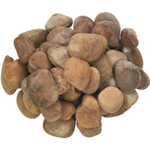 MSI Red Polished Pebbles 0.5 cu. ft . per Bag (1 in. to 2 in.) Bagged Landscape Rock (28 bags / Covers 14 cu. ft.)