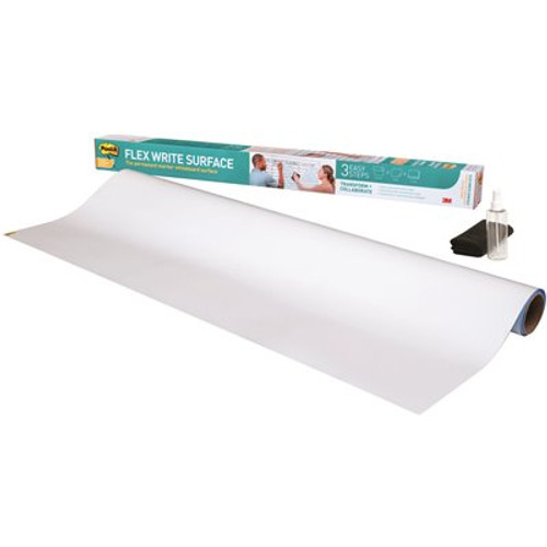 Post-It Flex Write Surface 50 ft. x 4 ft. Roll The Permanent Marker Whiteboard Surface (Case of 1-Roll)