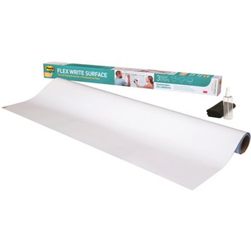 Post-It Flex Write Surface 8 ft. x 4 ft. Roll The Permanent Marker Whiteboard Surface 1-Roll (Case of 6)