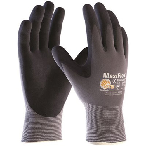 Unisex Medium Seamless Knit Nylon/Lycra Glove with Nitrile Coated Micro-Foam Grip (1 Dozen pairs)