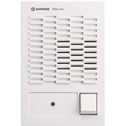 AIPHONE ChimeCom Series Surface Mount 1-Channel Audio Master Station Intercom with Weather Resistant, White