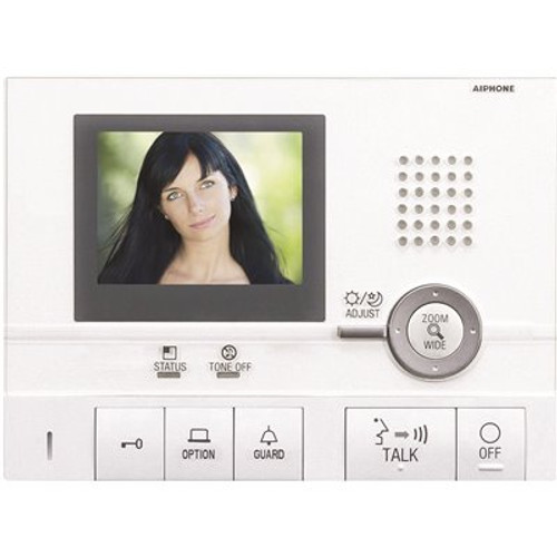 AIPHONE GT Series Surface Mount 1-Channel Color Video Sub-Master Station Intercom with 3-1/2 in. Color LCD Display, White