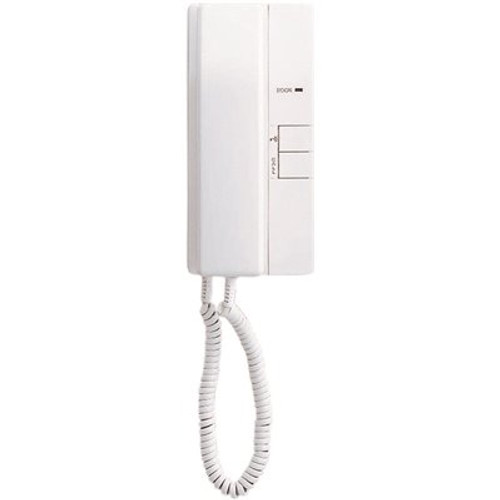 AIPHONE IE Series Surface Mount 1-Channel Audio Sub-Station with Handset Intercom with All Call Type Room Calling, White