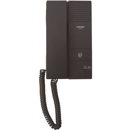 AIPHONE IS Series Surface Mount 1-Channel Audio Sub-Station with Handset Intercom with Hands-Free Communication, Black