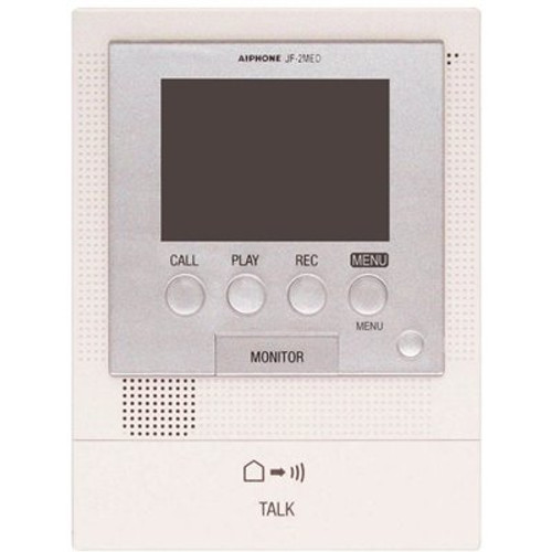 JF Series Surface Mount 1-Channel Color Video Master Station Intercom with Door Release, Picture, Message, White - Gray