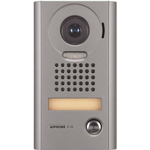 AIPHONE JP Series Surface Mount 1-Channel Color Video Door Station Intercom with Weather Resistant, Aluminum