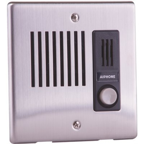 AIPHONE LE Series Surface Mount 1-Channel Door Station Intercom with Weather Resistant, Stainless Steel