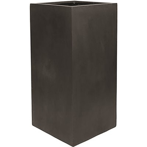 Vasesource Bristol 31.5 in. x 16 in. x 16 in. Black Fiberstone Planter