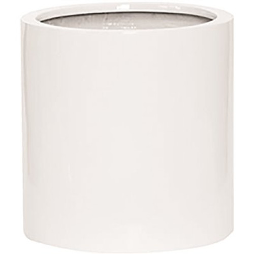 Vasesource Cambridge 11.5 in. x 11.5 in. x 11.5 in. Glossy White Fiberstone Planter