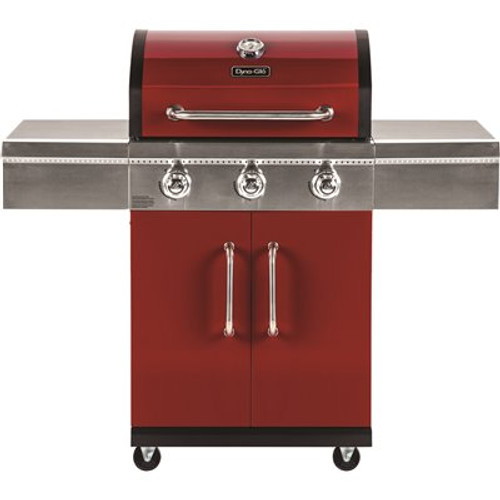 Dyna-Glo 3-Burner Propane Gas Grill in Red
