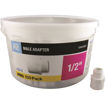 Apollo 1/2 in. Sch. 40 PVC Male Adapter (100-Pack)