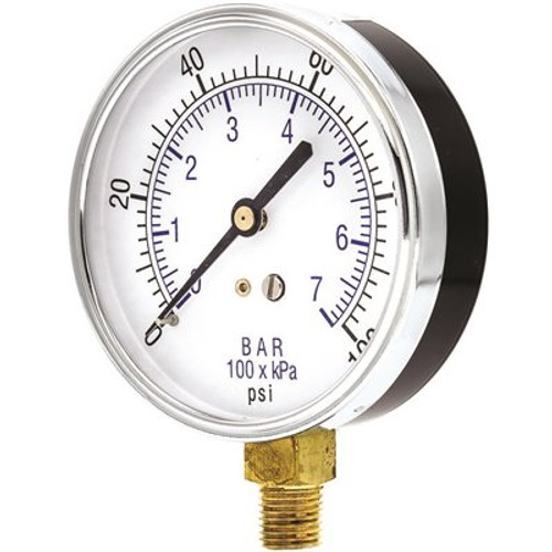 100 Series 3 1/2 Dial, 1/4 npt Lower Mount Pressure Gauge Utility Accessory