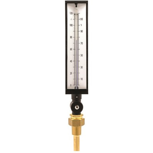 9 in. Scale 0-120 Deg.F Thermometer for HVAC Utility Accessory