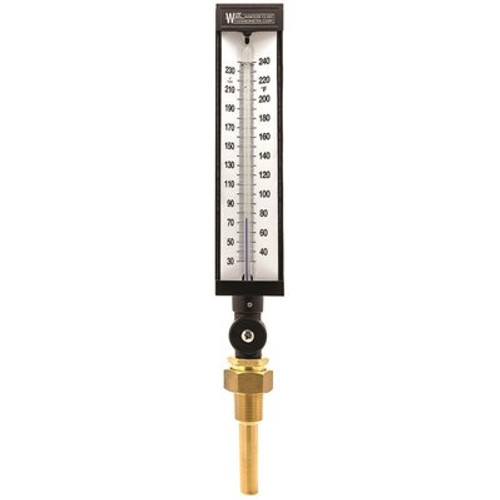 9 in. Scale 30-240 Deg.F Industrial Thermometer for HVAC Utility Accessory