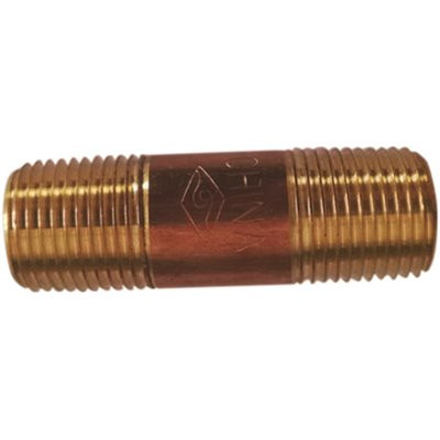 Everbilt 1/2 in. x 2-1/2 in. Brass Nipple (10-Pack)