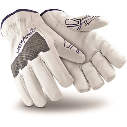 Extra Large White SuperFabric Goatskin Glove with Cut and Abrasion-Resistant Knuckle Patch, ANSI Level A6, CE Level 5 Extra Large White SuperFabric Goatskin Glove with Cut and Abrasion-Resistant Knuckle Patch, ANSI Level A6, CE Level 5