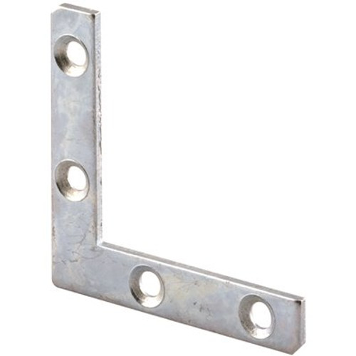 Prime-Line Angle Corner, 2 in., Steel Construction, Zinc Plated, 4-Hole Bracket (10-pack)