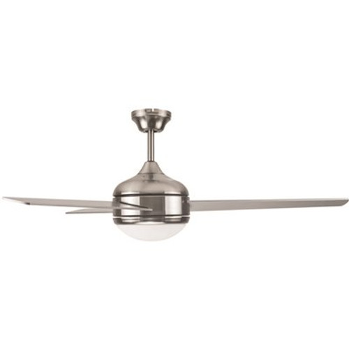 Design House Treviento 52 in. Indoor Satin Nickel LED Ceiling Fan with Light with Wall Control