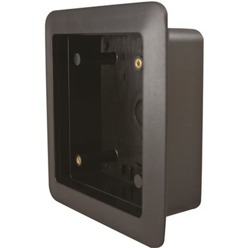 Bea Square Flush 4.75 in. x 4.75 in. x 2.0 in. Plastic Black 2-Gang Mounting Lexan Box