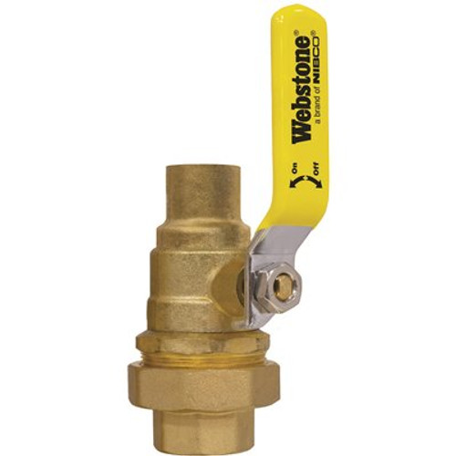 NIBCO 3/4 in. FIP Union x FIP Forged Lead Free Brass Single Union End Ball Valve W/Adjustable Packing Gland NIBCO 3/4 in. FIP Union x FIP Forged Lead Free Brass Single Union End Ball Valve W/Adjustable Packing Gland