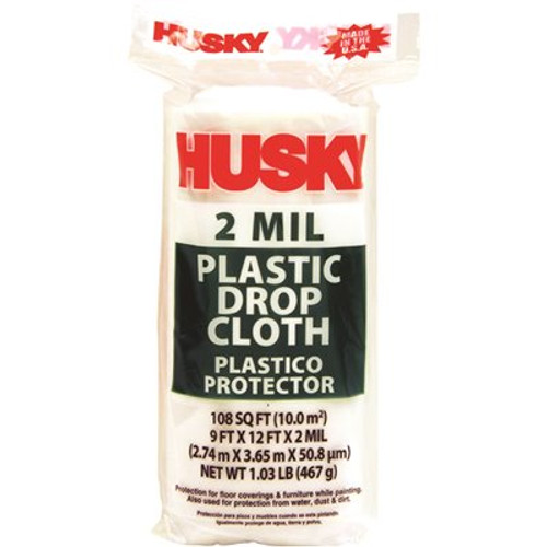 HUSKY 12 ft. x 9 ft. 2 mil Drop Cloth