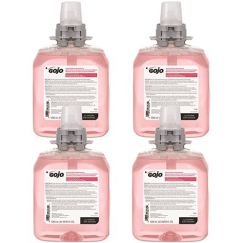 GoJo FMX-12 Luxury Foam Handwash, Cranberry Scent, EcoLogo Certified, 1250 mL Refill for FMX-12 Dispenser (Pack of 4)