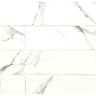 MSI Carrara Crafted 3 in. x 12 in. Matte Ceramic Wall Tile (13 sq. ft./Case)