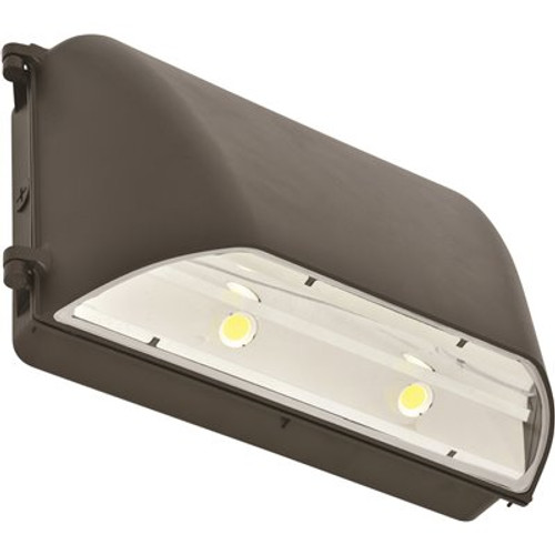 Sylvania 250-Watt Equivalent 75-Watt Integrated LED Bronze Wall Pack Light Dusk to Dawn with Photocell, 4000K