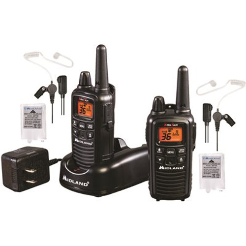 Midland LXT600BB FRS License Free Business Radio Bundle 1-LXT600VP3 and 1-AVPH3 (2-Pack)