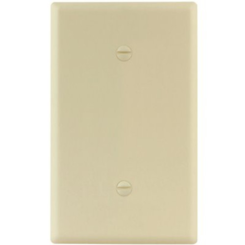 Titan3 Ivory Smooth 1-Gang Blank Standard Metal Wall Plate