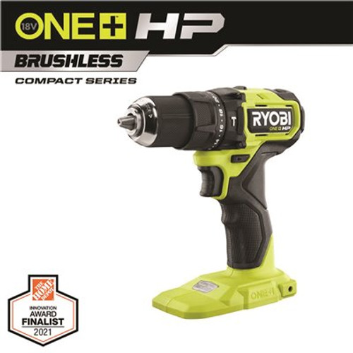 RYOBI ONE+ HP 18V Brushless Cordless Compact 1/2 in. Hammer Drill (Tool Only)