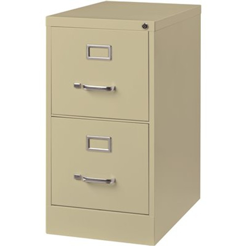 Hirsh 25 in. Putty Deep 2-Drawer Letter Width Vertical File Cabinet Hirsh 25 in. Putty Deep 2-Drawer Letter Width Vertical File Cabinet
