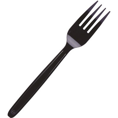 CUTLEREASE Black Disposable PS Fork 24/40