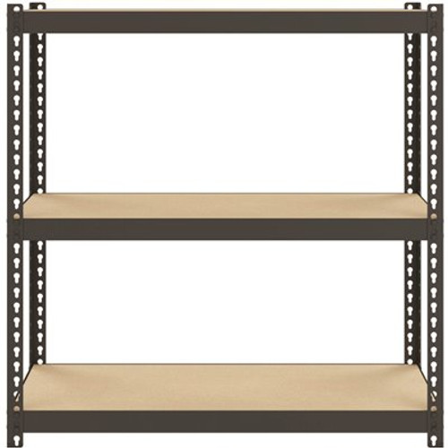 Space Solutions Black 3-Tier Steel Garage Storage Shelving Unit (30 in. W x 30 in. H x 12 in. D)