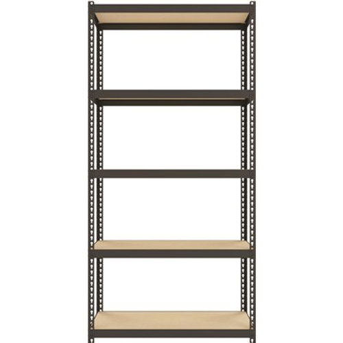 Space Solutions Black 5-Tier Steel Garage Storage Shelving Unit (30 in. W x 60 in. H x 12 in. D)