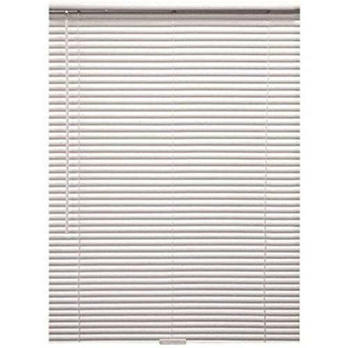 Designer's Touch White Cordless Room Darkening Aluminum Mini Blind 1 in. Slats 43 in. W x 84 in. L