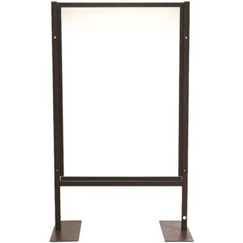 24 in. x 41 in. x 1 in. Protective Sneeze Plexi Shield - Tabletop with Feet