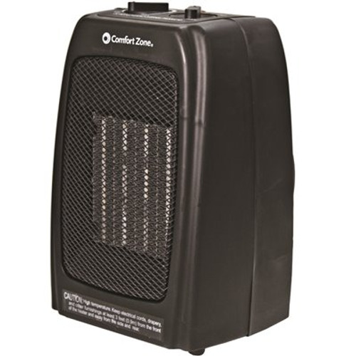 Comfort Zone Energy Save 1500-Watt Electric Ceramic Space Heater with Thermostat and Fan