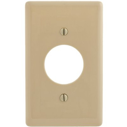 HUBBELL WIRING 1-Gang 1.40 in. Opening Wall Plate - Ivory