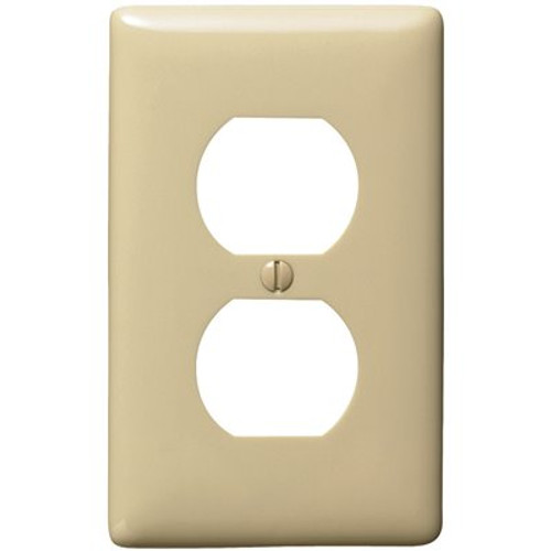 HUBBELL WIRING 1-Gang Duplex Wall Plate - Ivory
