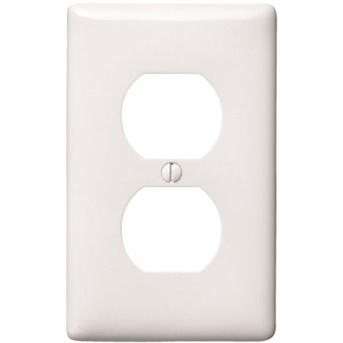 HUBBELL WIRING 1-Gang Duplex Wall Plate - White