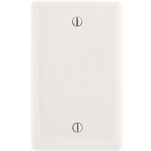 HUBBELL WIRING 1-Gang White Medium Size Box Mount Blank Wall Plate