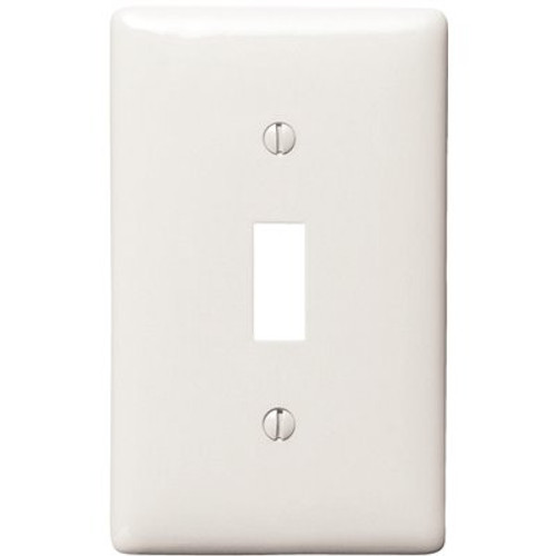 HUBBELL WIRING 1-Gang White Medium Size Toggle Wall Plate