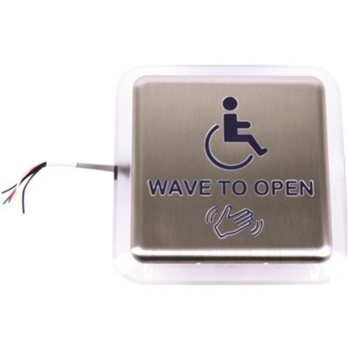 Bea MS Series Stainless Steel Proximity Wave to Open Handicap Logo Touchplate