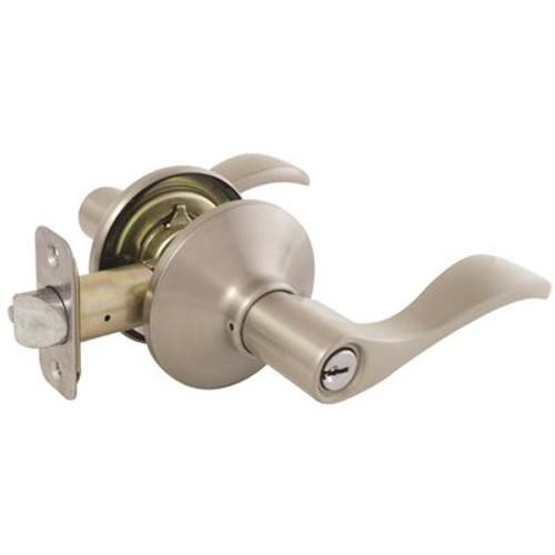 Defiant Naples Satin Nickel Keyed Entry Door Lever with KW1 Keyway Keyed Differently