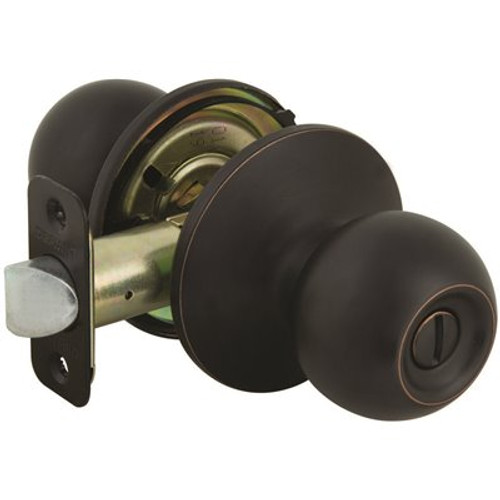 Defiant Saturn Aged Bronze Bed and Bath Door Knob