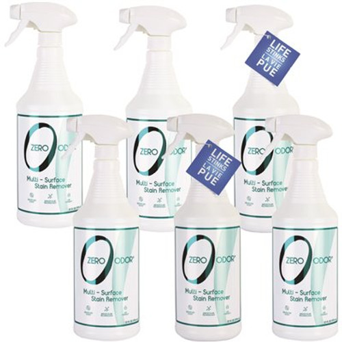 ZERO ODOR 32 oz. Multi-Surface Stain Remove and Odor Eliminator Spray (6-Pack)