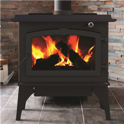 Pleasant Hearth Medium 1,800 sq. ft. 2020 EPA Certified Wood Burning Stove with Legs and Blower