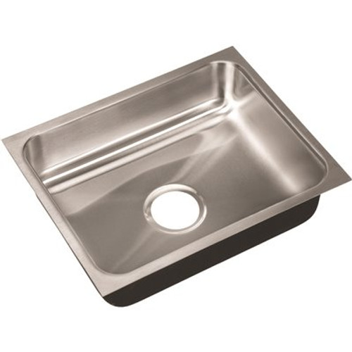 Just Manufacturing 18-Gauge Stainless Steel 18 in. O.D. x 21 in. x 5.5 in. DCR Single Bowl Undermount Sink ADA Compliant