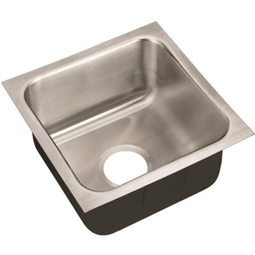 Just Manufacturing 18-Gauge Type 304 Stainless Steel 16 in. O.D. x 16 in. Single Bowl Undermount Kitchen Sink